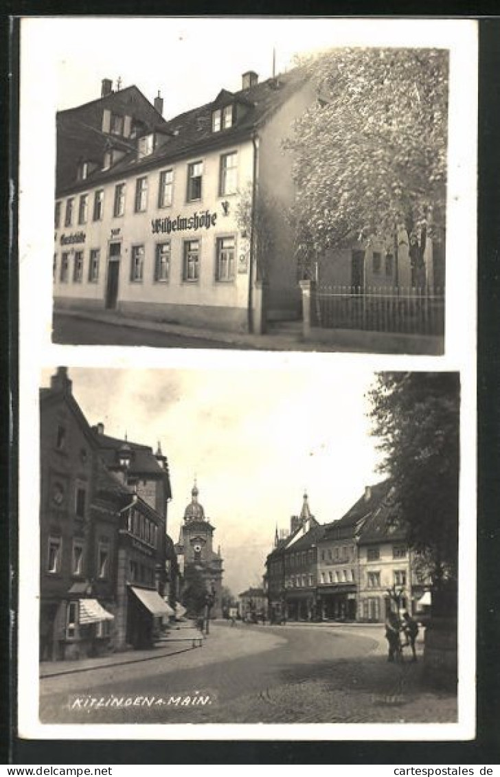 Foto-AK Kitzingen Am Main, Gasthaus Wilhelmshöhe, Strassenpartie  - Kitzingen