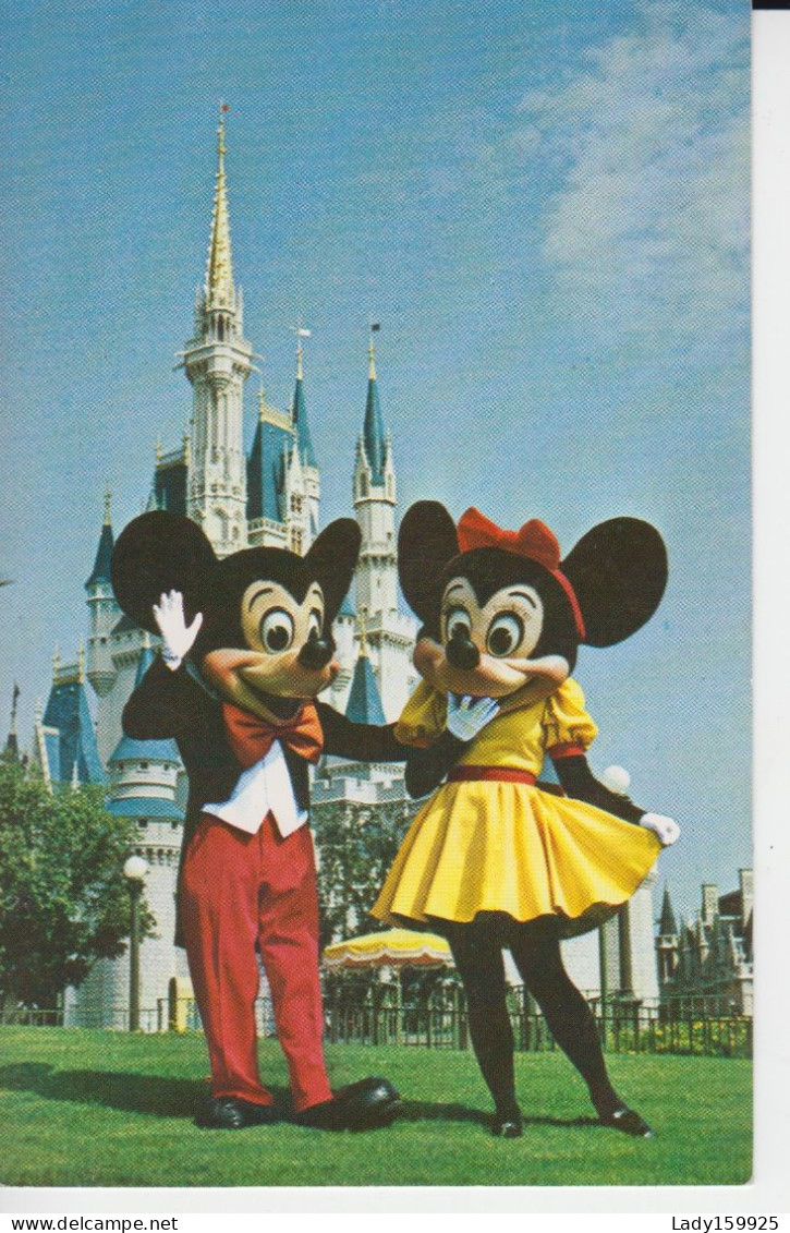Fantasyland     Mickey And Minnie Mouse  Golden Spires Of Cinderella Castle  The Dream Of Children And Adults    2 Scans - Disneyworld