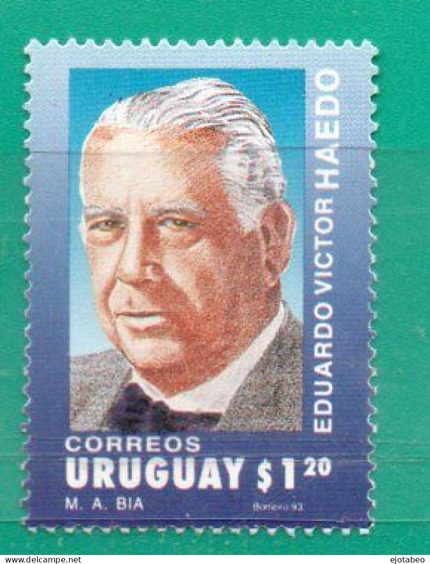 823 URUGUAY 1993 YT 1452 Ss Mint -Eduardo Victor Haedo -TT:Personalidades,Políticos - Uruguay