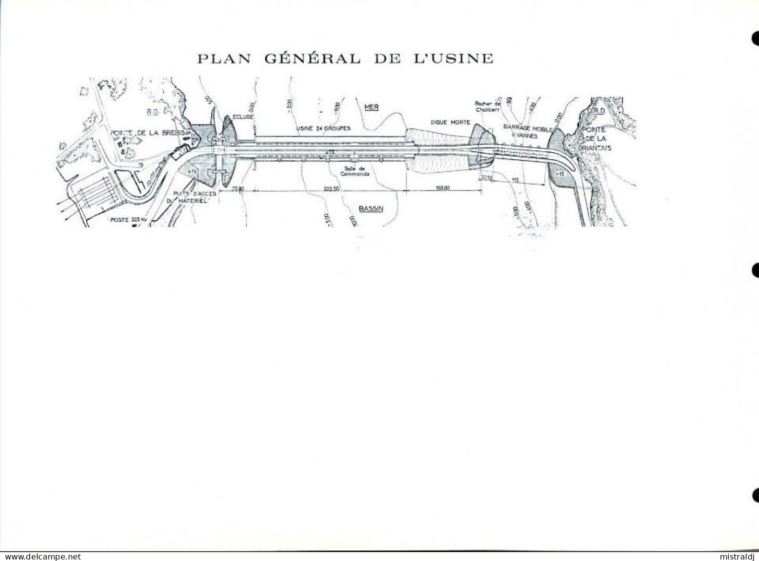 Rarissime Feuillet PAC (précurseur De CEF) De 1966 - USINE MARÉMOTRICE DE LA RANCE (plan De L’usine Au Dos), 2 Timbres - 1960-1969