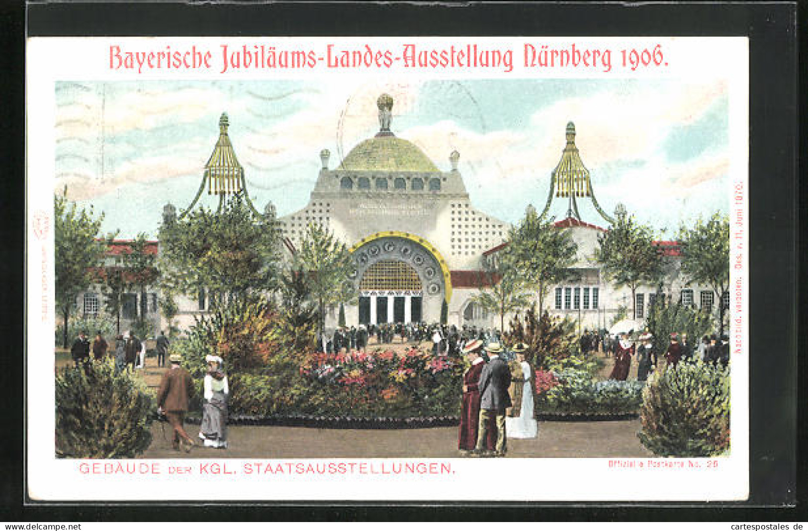 AK Nürnberg, Bayerische Jubiläums-Landes-Ausstellung 1906, Gebäude Der Kgl. Staatsausstellungen  - Expositions