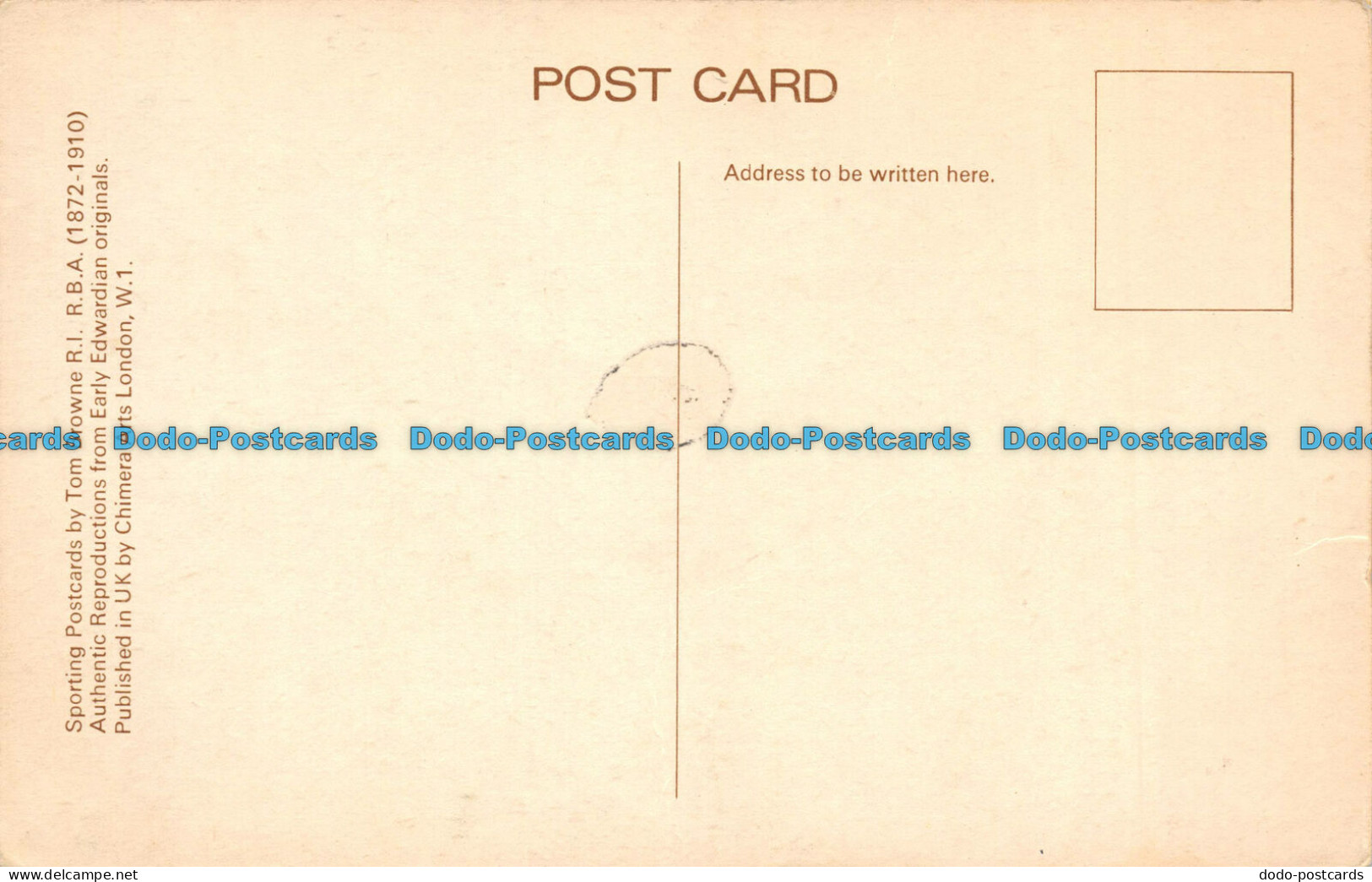 R058153 Sporting Postcards. Tom Browne. Chimera Arts London - Autres & Non Classés