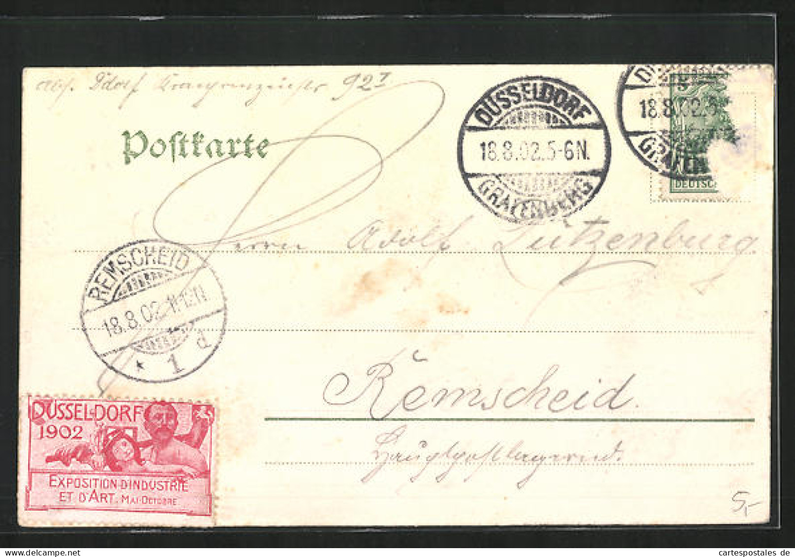 AK Düsseldorf, Ausstellung 1902, Weinburg Rüdesheimer  - Expositions