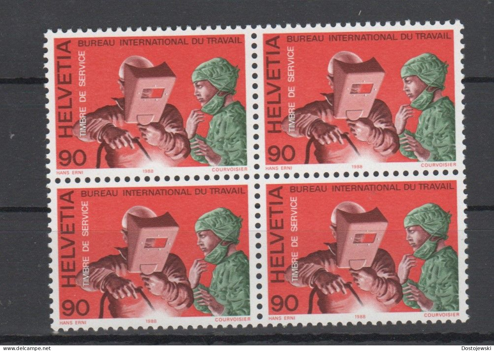 Schweizer Ämter / BIT, Michel-Nr. 109 Postfrisch ** Im 4er-Block - Dienstzegels