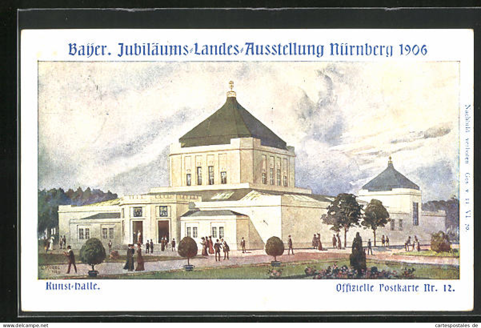 Künstler-AK Nürnberg, Bayer. Jubiläums-Landes-Ausstellung 1906, Kunsthalle  - Expositions