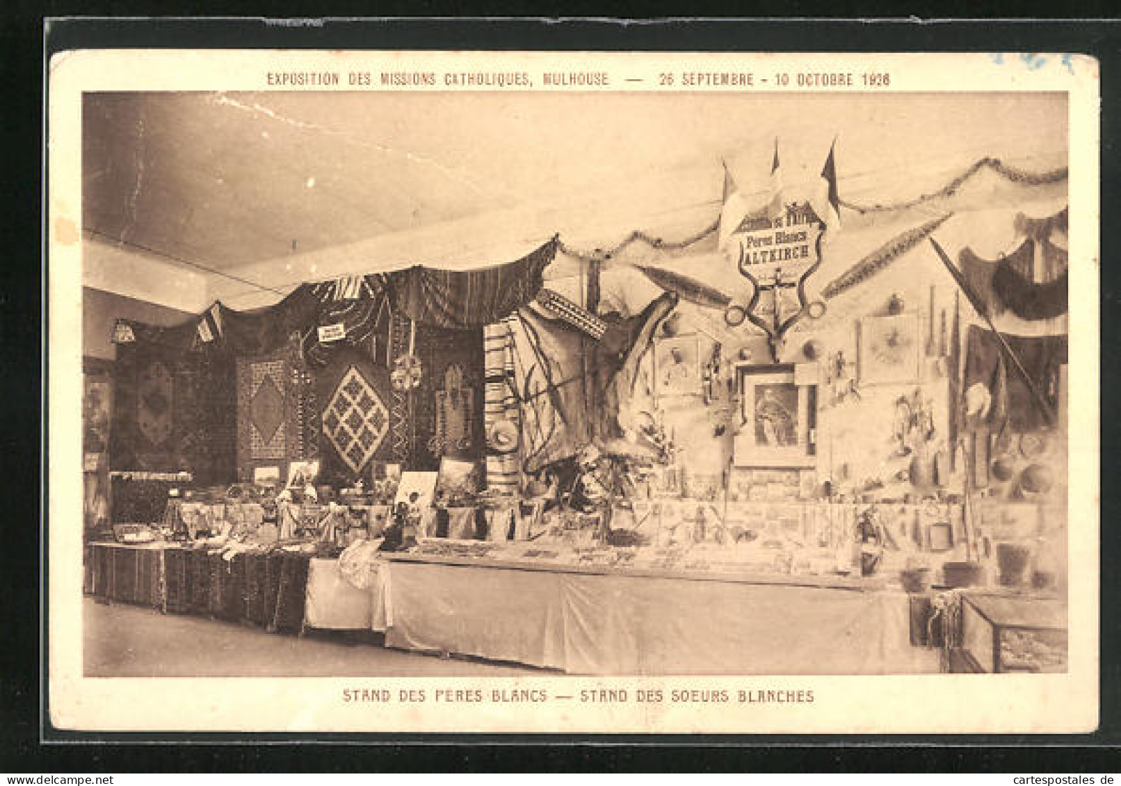 CPA Mulhouse, Exposition Des Missions Catholiques 1926, Vue Intérieure, Stand Se Soeurs Blanches  - Mulhouse