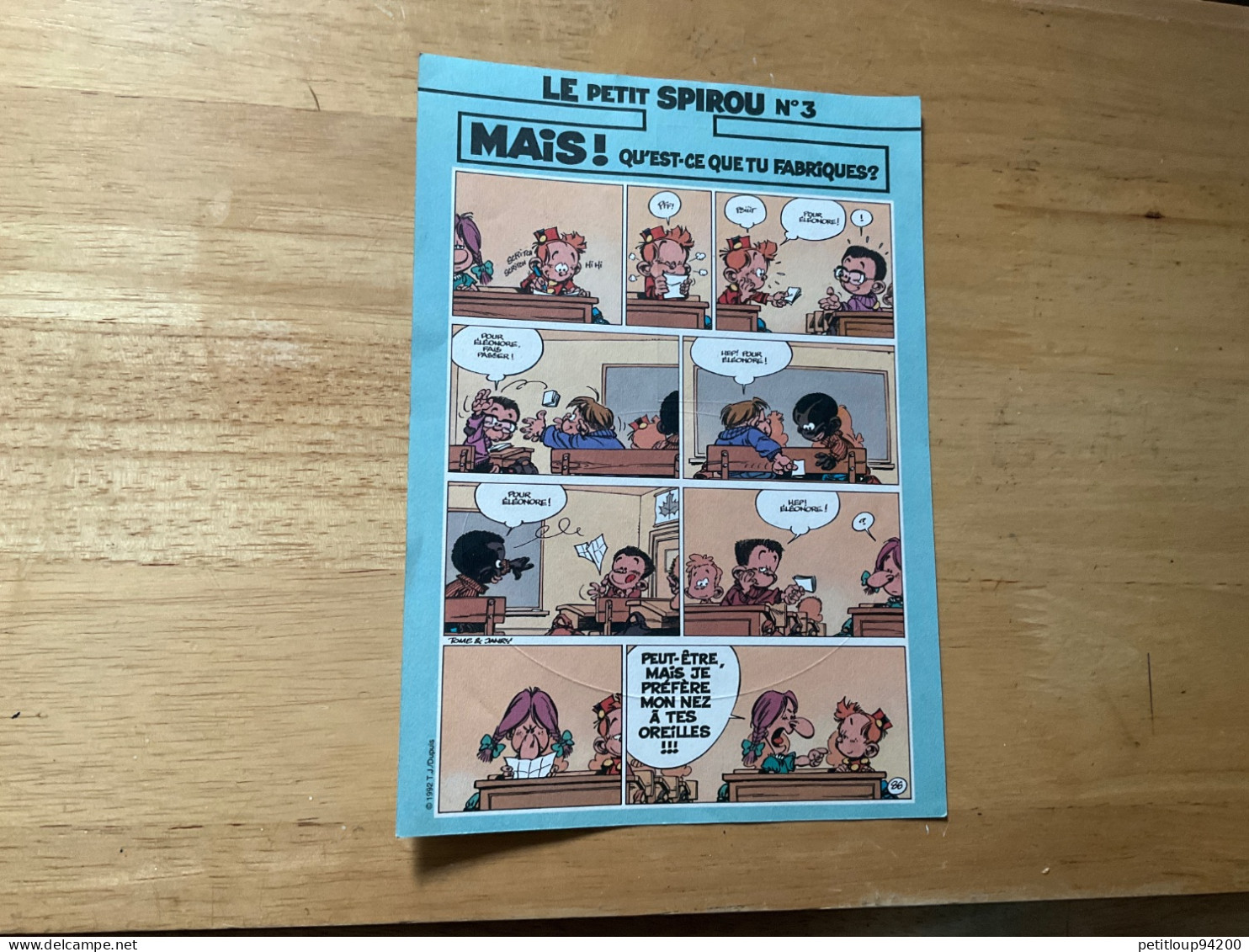 AUTOCOLLANT  Mc Donald’s  LE PETIT SPIROU No 3  Année 1992  DUPUIS - Stickers