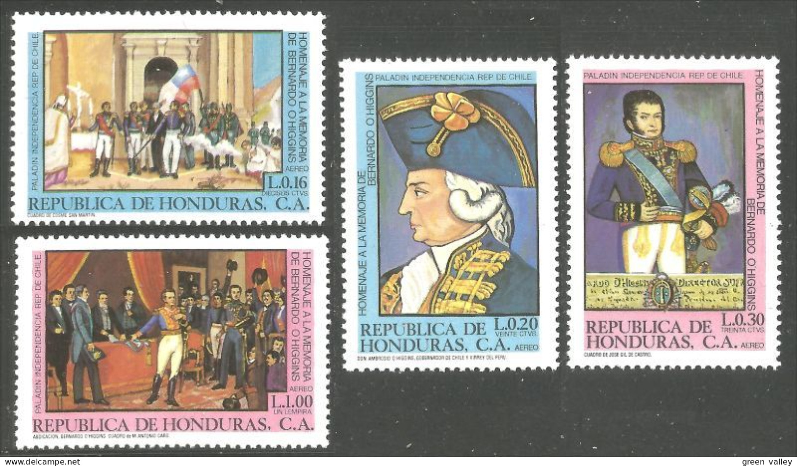 WR-21a Honduras Bernardo O'Higgins Costume Uniforme Military Militaire Drapeau Flag MNH ** Neuf SC - Militaria