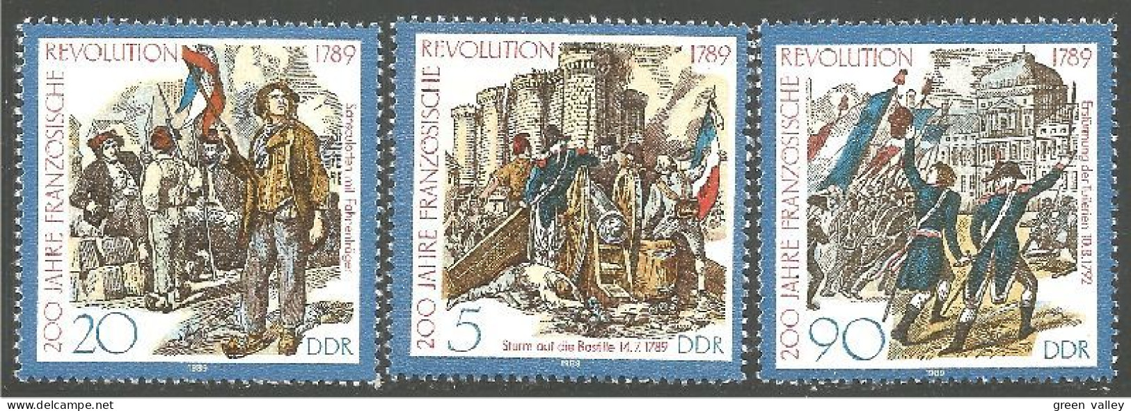 WR-2 DDR Révolution Bastille Louvre Sans Culotte MNH ** Neuf SC - Militaria