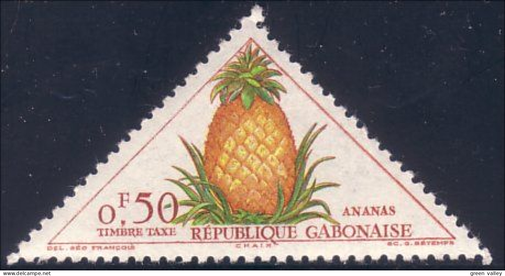 TR-48 Triangle Gabon Ananas Pineapple MH * CH - Fruits