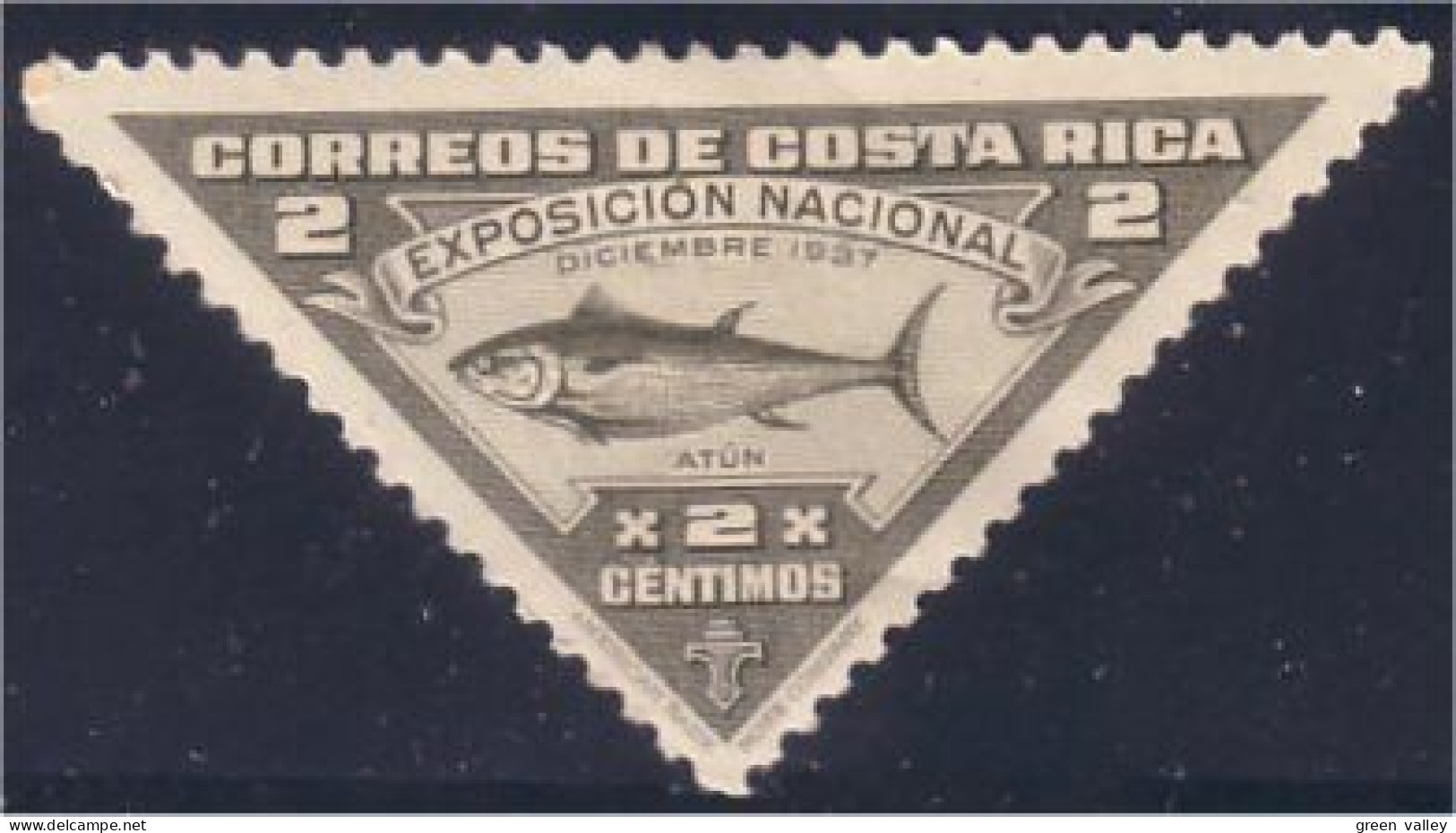 TR-21 Triangle Costa Rica Poisson Fish Fishes Fische Thon Tuna Atun MH * CH - Fishes
