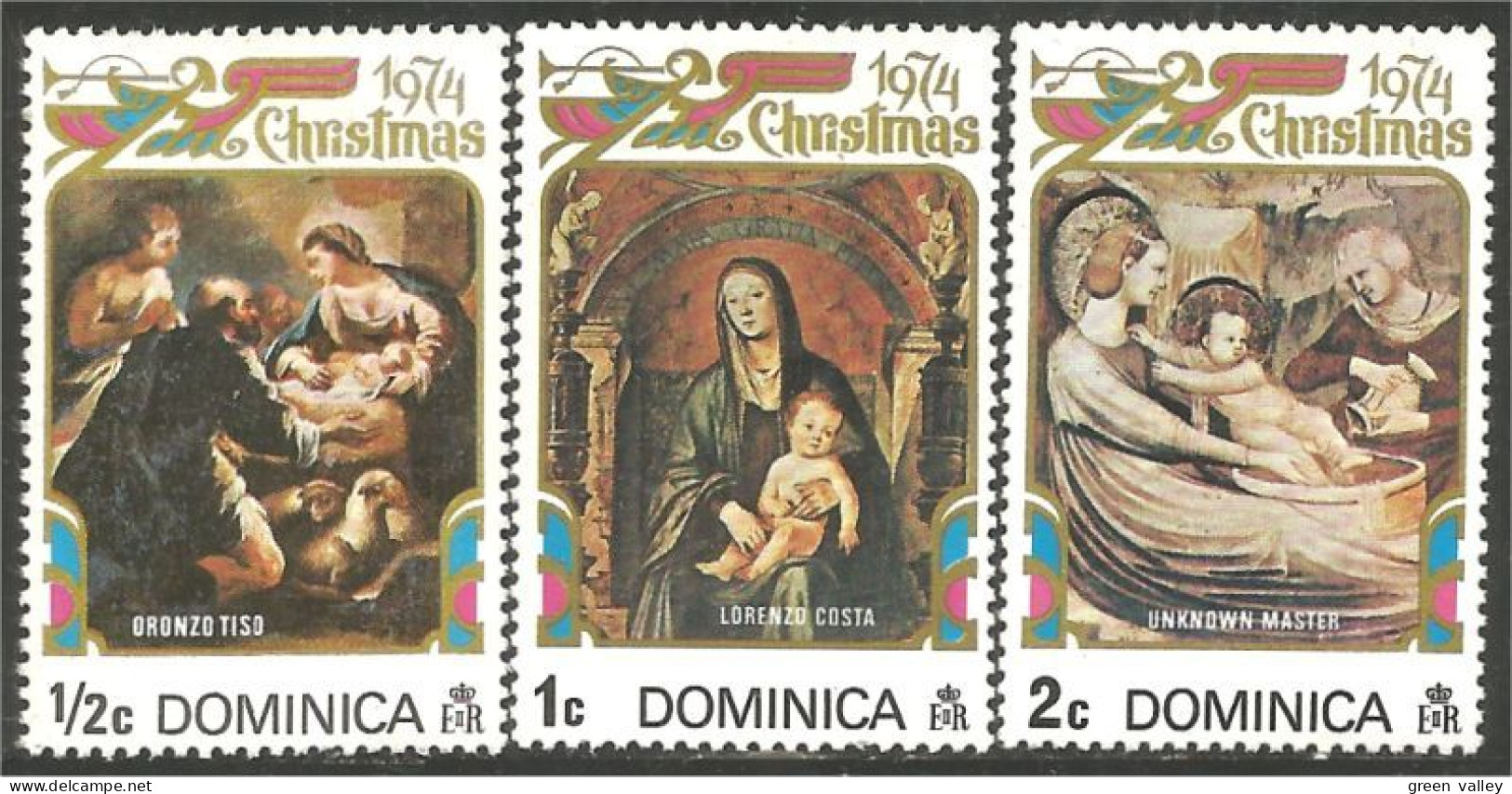 NO-2 Dominica Noel Christmas 1974 Vierge Madonna Madonne MH * Neuf CH - Christmas