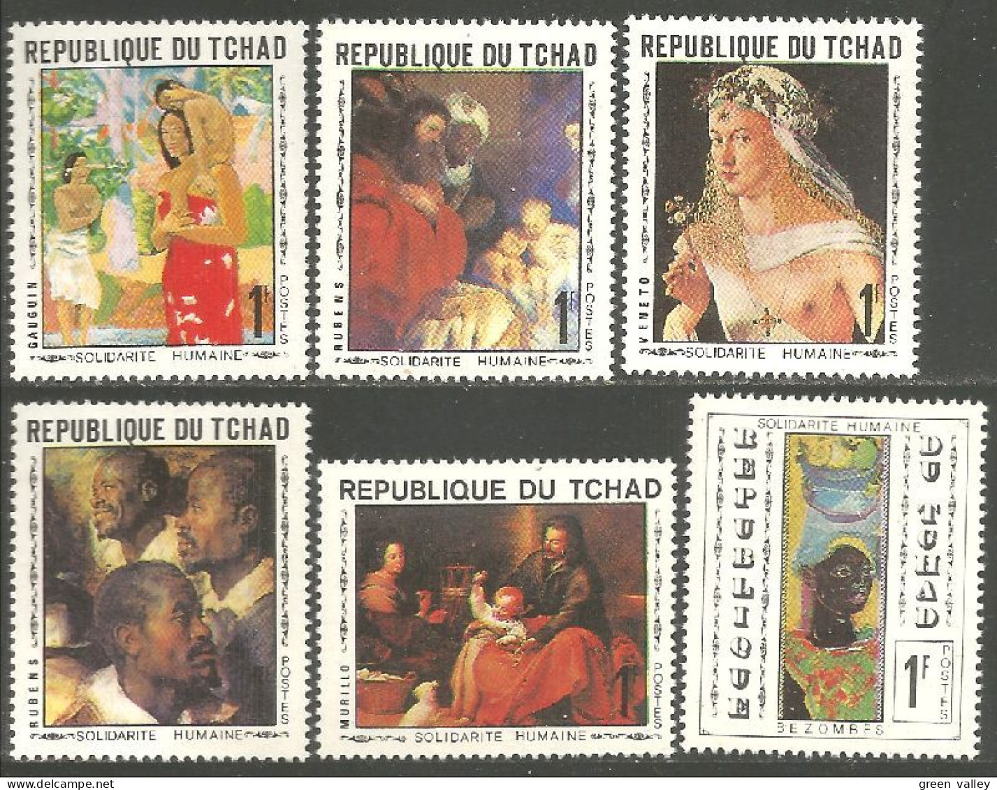CO-29 Tchad Tableaux Costumes Kostüm Paintings MNH ** Neuf SC - Costumes