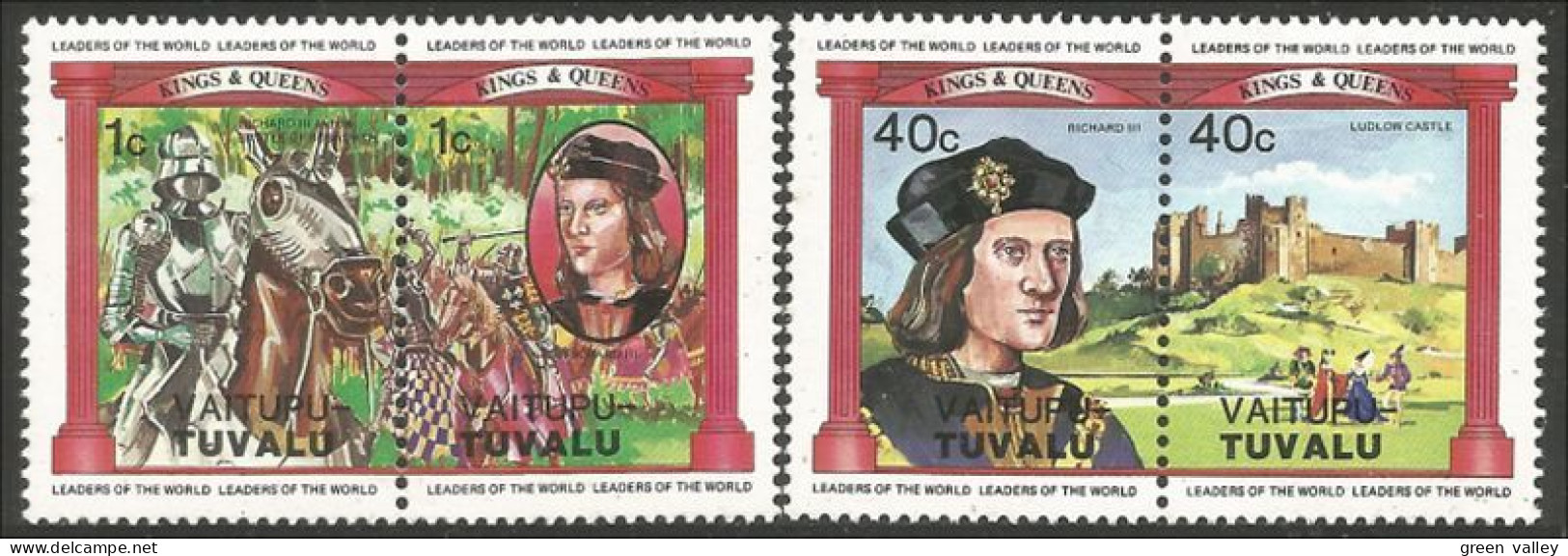 CE-71 Vaitupu Tuvalu Roi King Richard III Horse Cheval MNH ** Neuf SC - Royalties, Royals