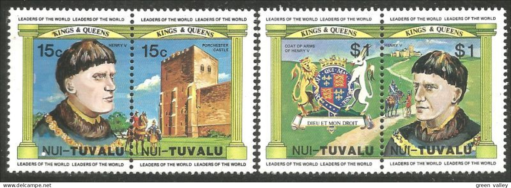 CE-67 Nui Tuvalu Roi King Henry V Armoiries Coat Of Arms MNH ** Neuf SC - Royalties, Royals