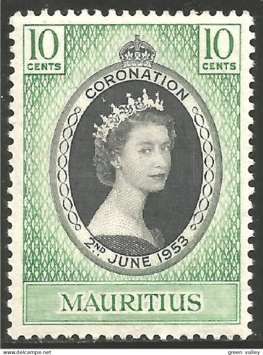 CE-45 Mauritius Couronnement Elizabeth II 1953 Coronation MH * Neuf CH - Royalties, Royals