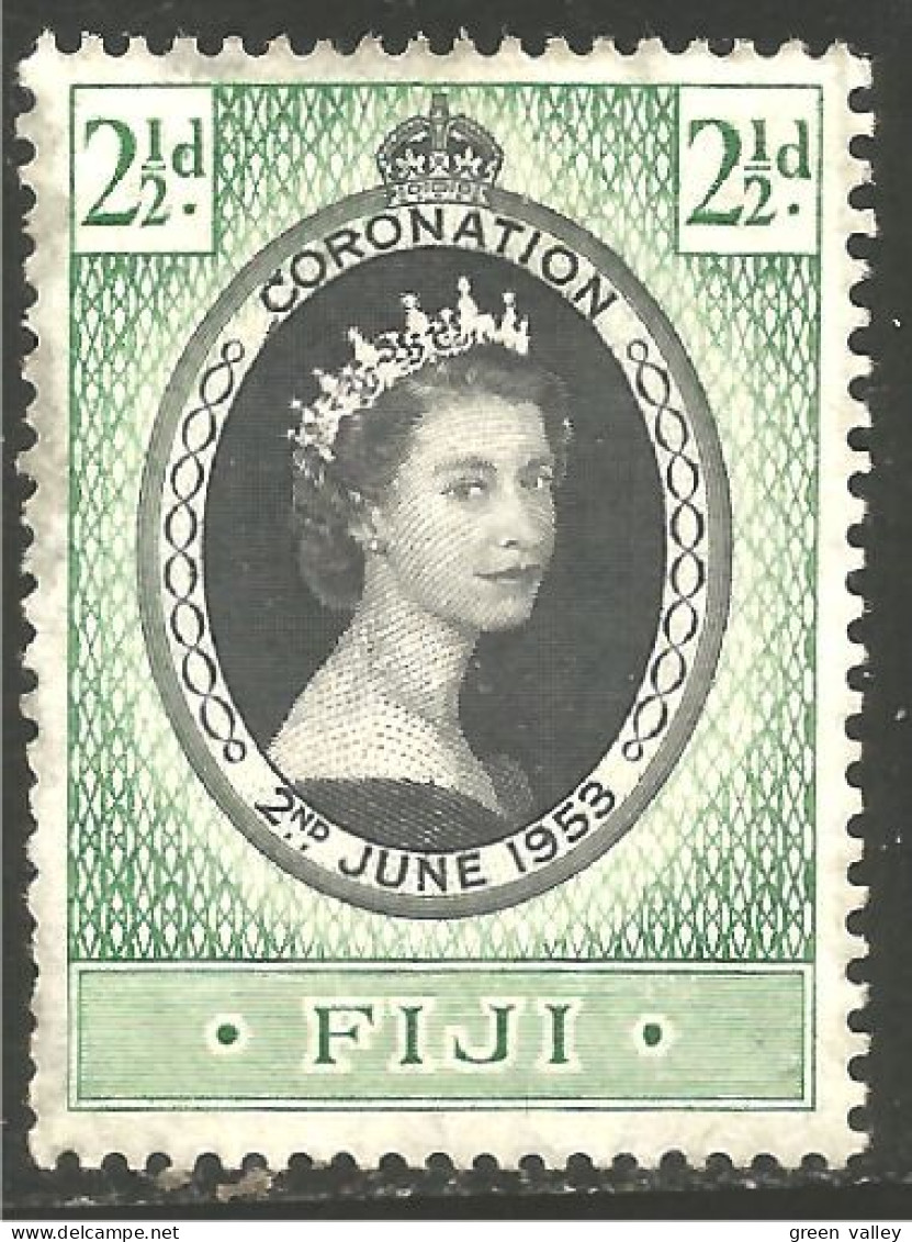 CE-40 Fiji Couronnement Elizabeth II 1953 Coronation MH * Neuf CH - Königshäuser, Adel