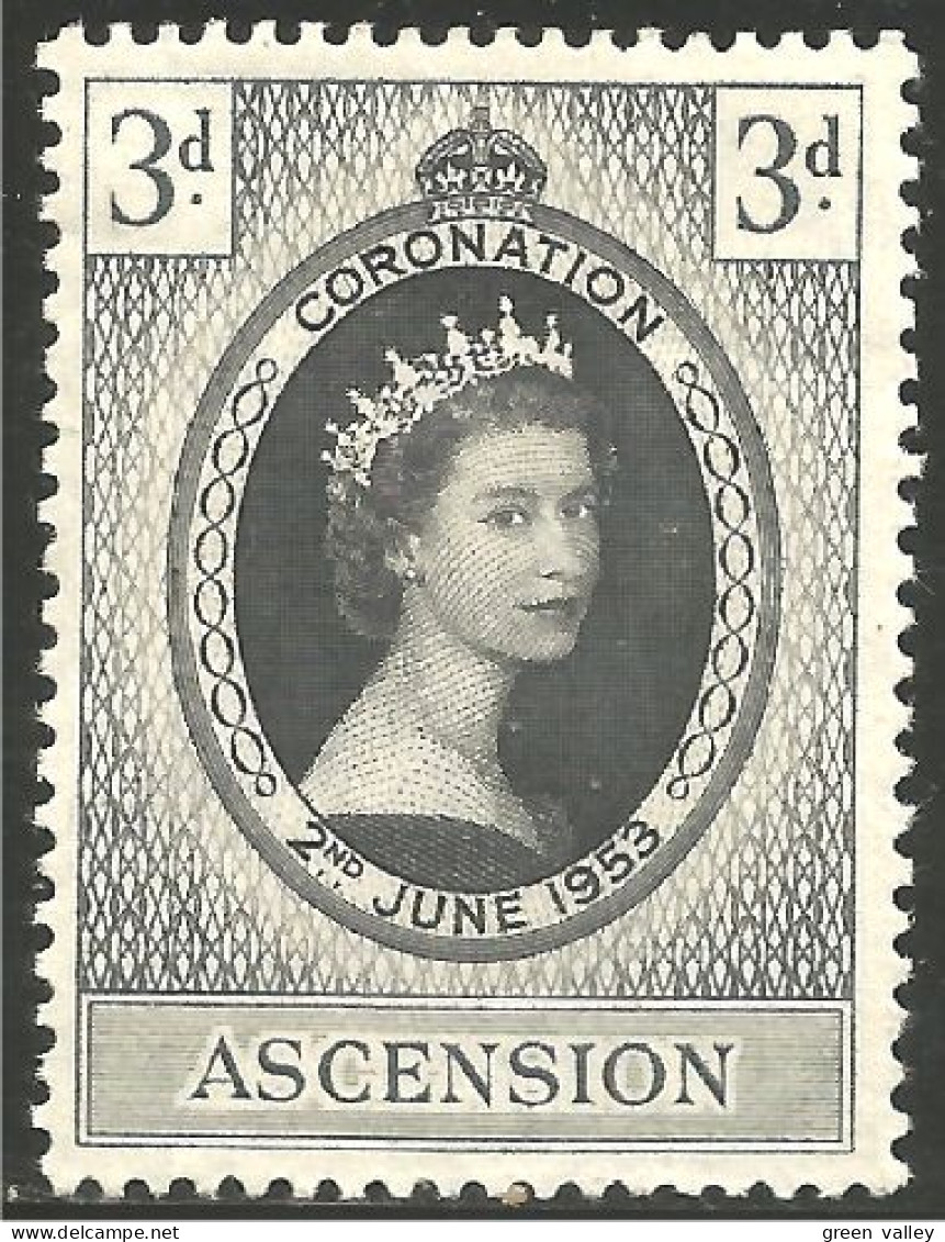 CE-31 Ascension Couronnement Elizabeth II 1953 Coronation MH * Neuf CH - Royalties, Royals