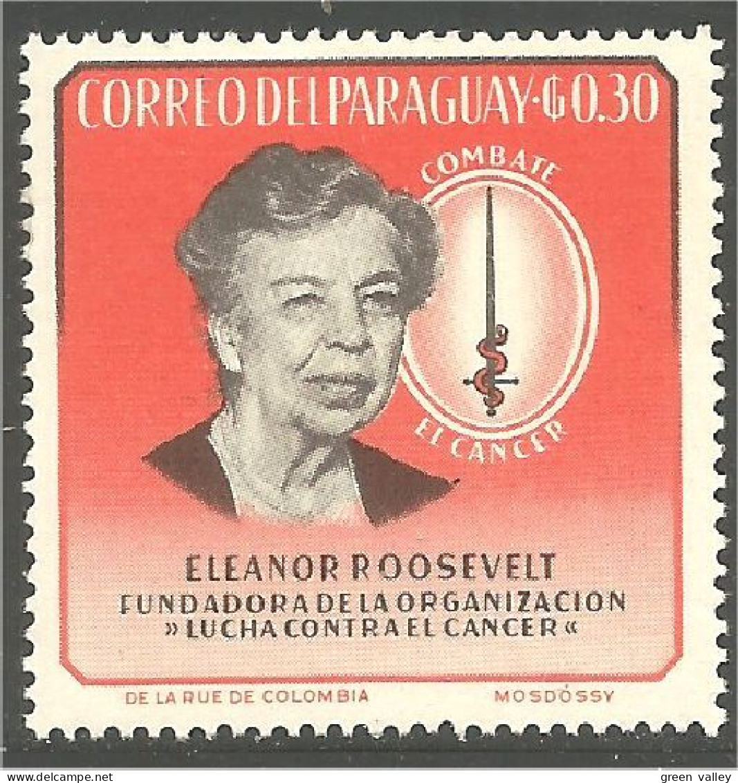 CE-4 Paraguay Eleanor Roosevelt Human Rights Droits Homme MNH ** Neuf SC - Berühmte Frauen