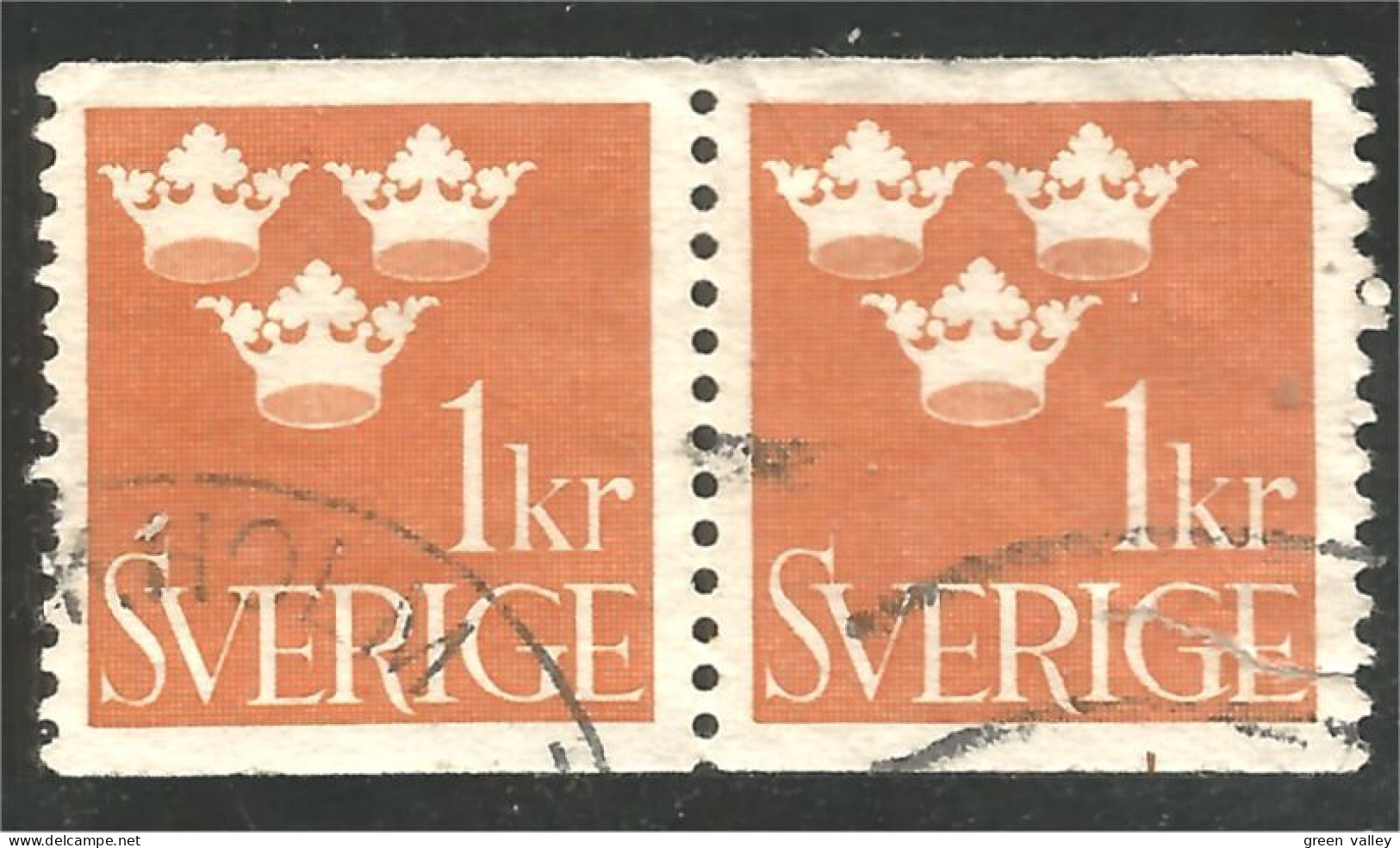 BL-90 Sweden Pair Blason Armoiries Coat Arms Wappen Stemma - Stamps