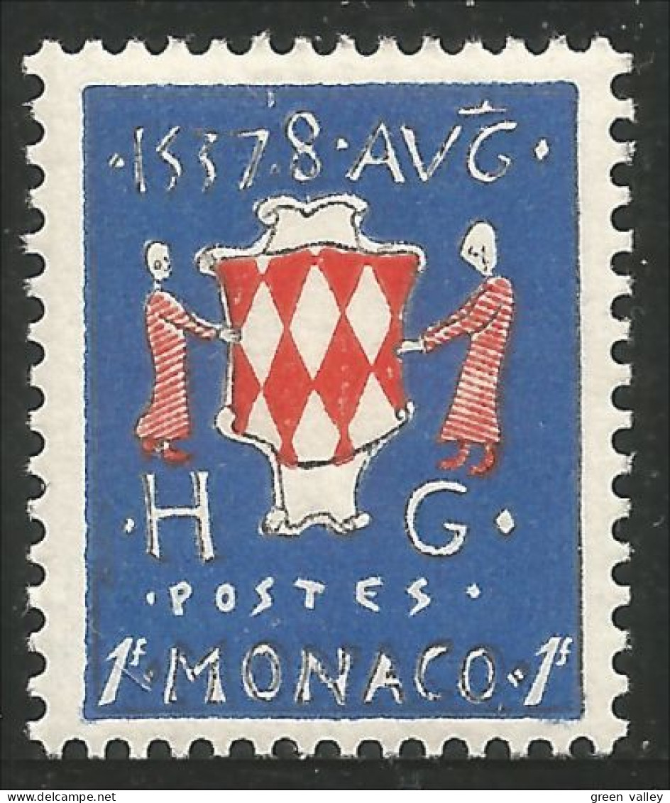 BL-64 Monaco Blason Armoiries Coat Arms Wappen Stemma MH * Neuf - Stamps