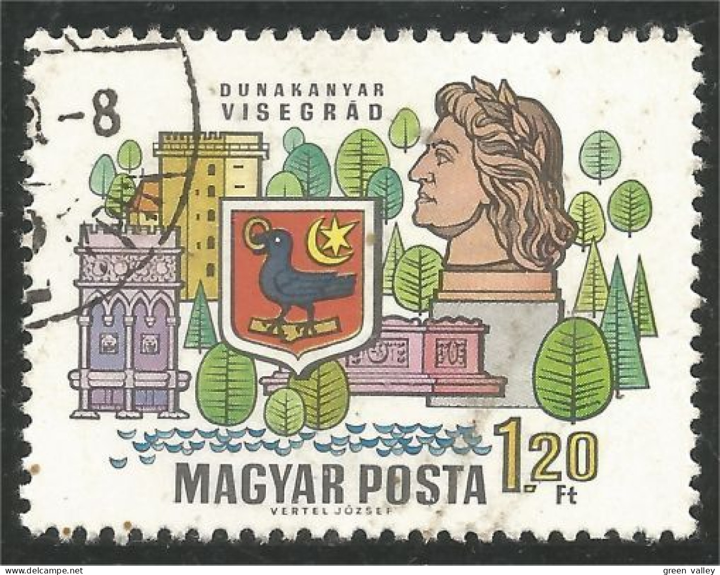 BL-45 Hongrie Blason Armoiries Coat Arms Wappen Stemma Visegrad Oiseau Bird Vogel - Stamps