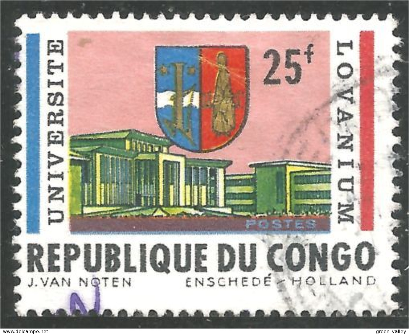 BL-25 Congo Blason Armoiries Coat Arms Wappen Stemma Lovanium - Briefmarken