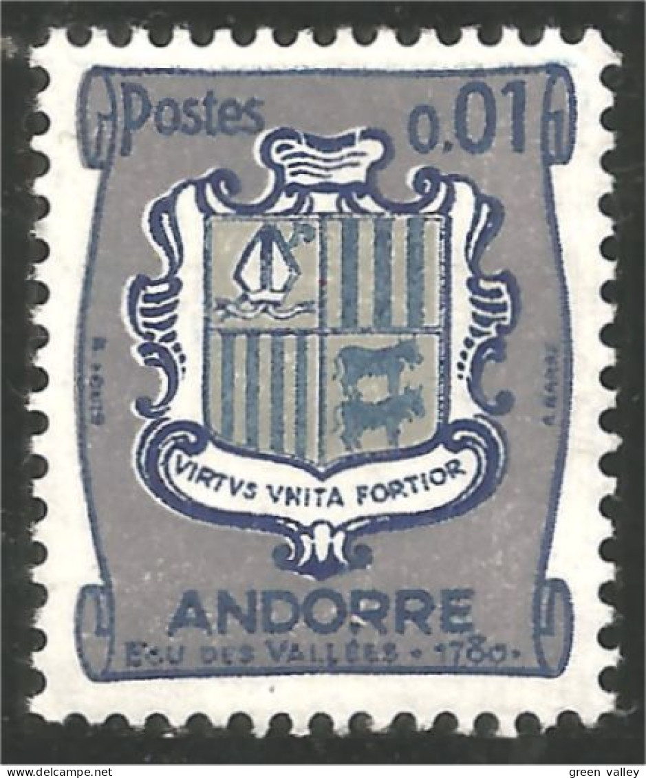 BL-1 Andorre Blason Armoiries Coat Arms Wappen Stemma Vache Cow Kuh Vaca Vacca MH * Neuf - Stamps