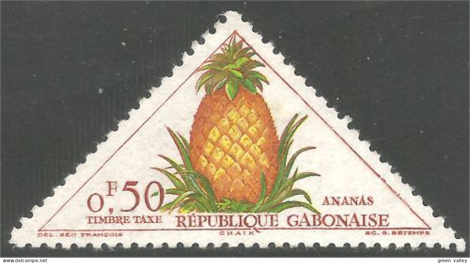 AL-50 Gabon Pina Ananas Pineapple Abacaxi Triangle MLH * Neuf  - Food
