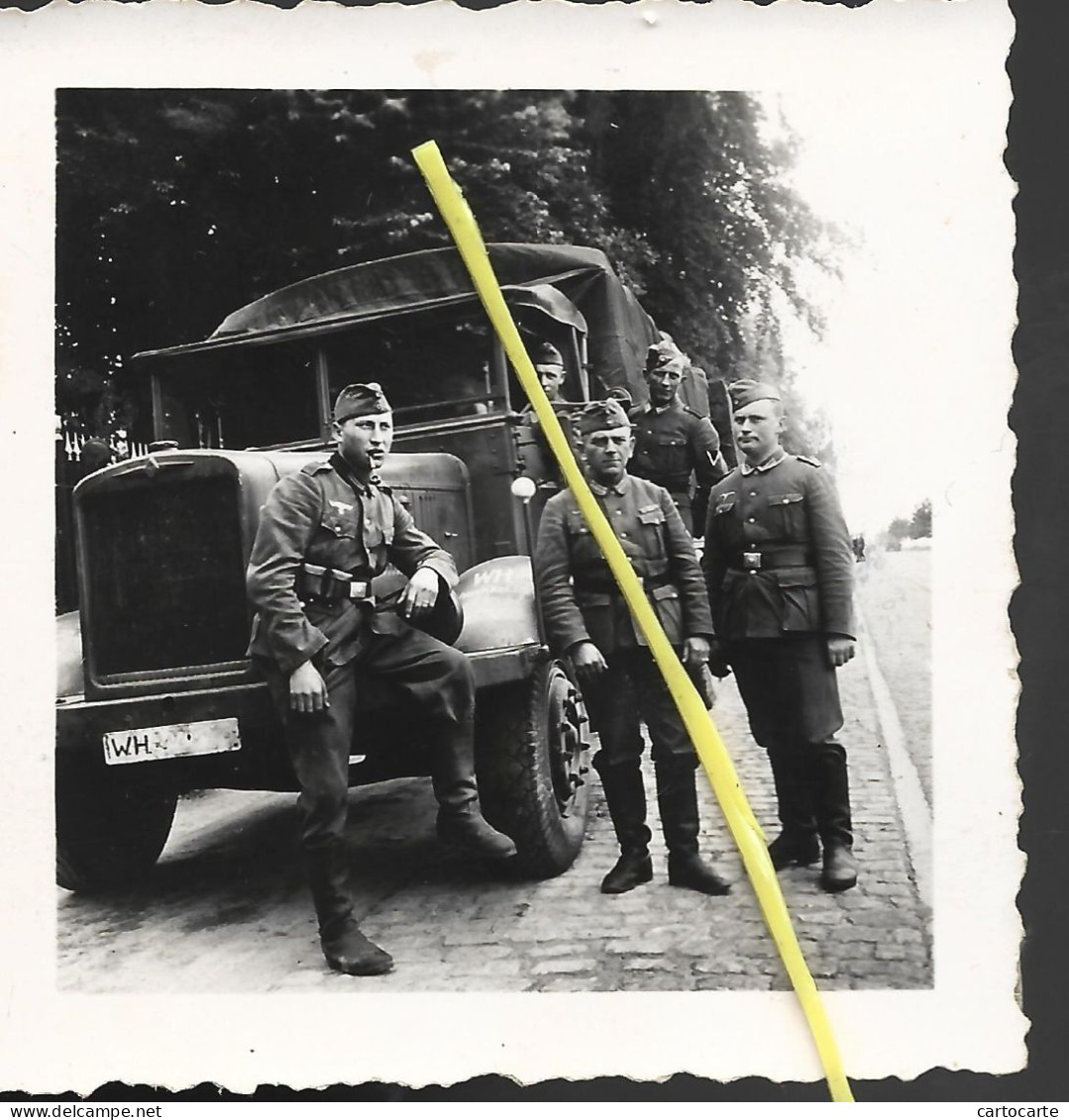 MIL 527 0524 WW2 WK2  CAMPAGNE DE FRANCE  SOLDATS ALLEMANDS CAMION BORGWARD 1940 - Guerre, Militaire