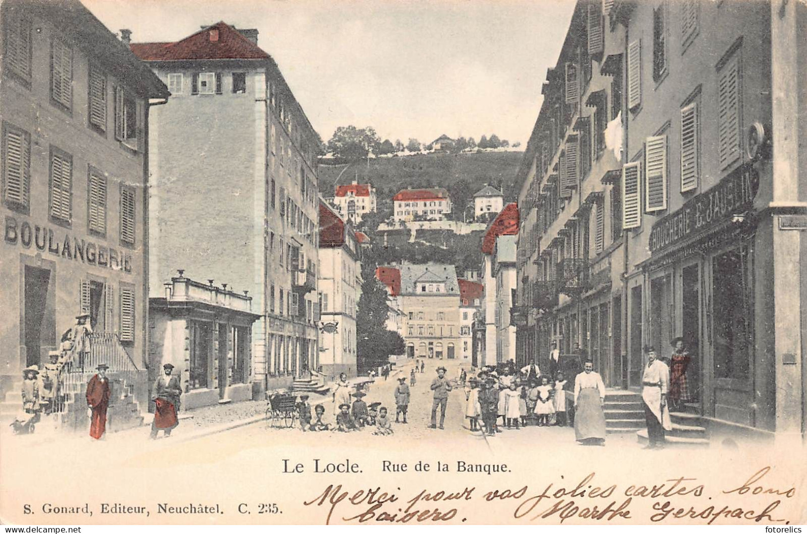 Le Local - Rue De La Banque - AK - CPA 1905 - Le Locle