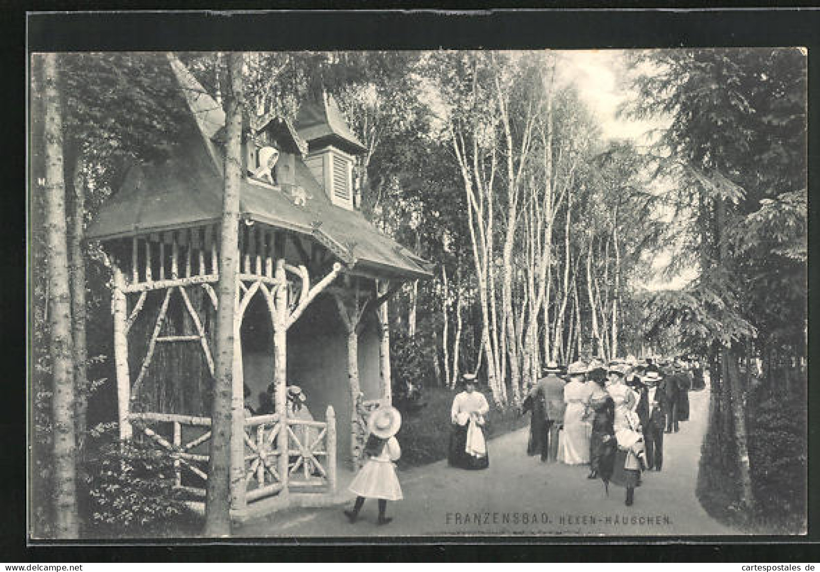 AK Franzensbad, Hexen Häusschen, Belebter Park  - Czech Republic