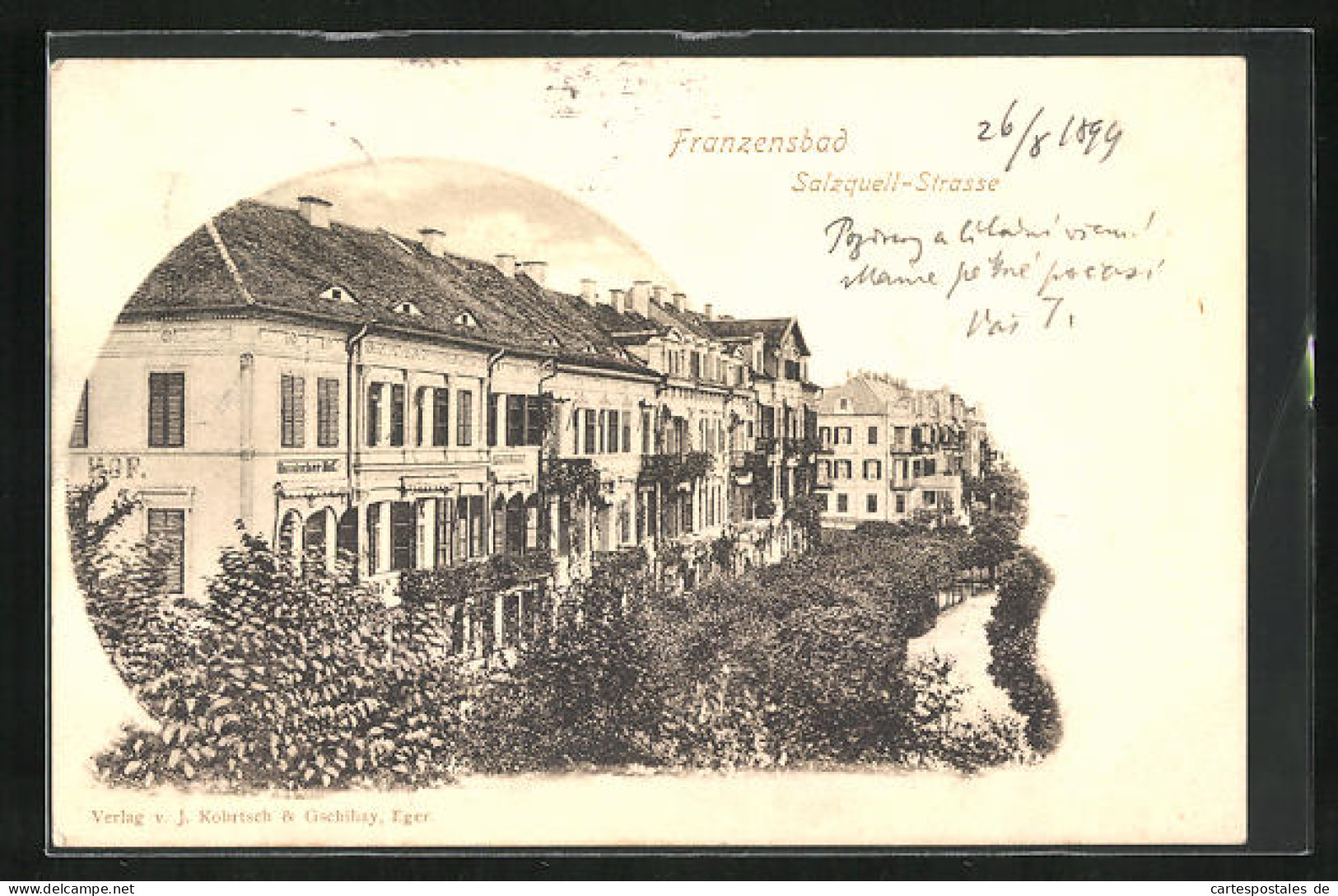 AK Franzensbad, Salzquell-Strasse, Gasthaus Russischer Hof  - Tchéquie