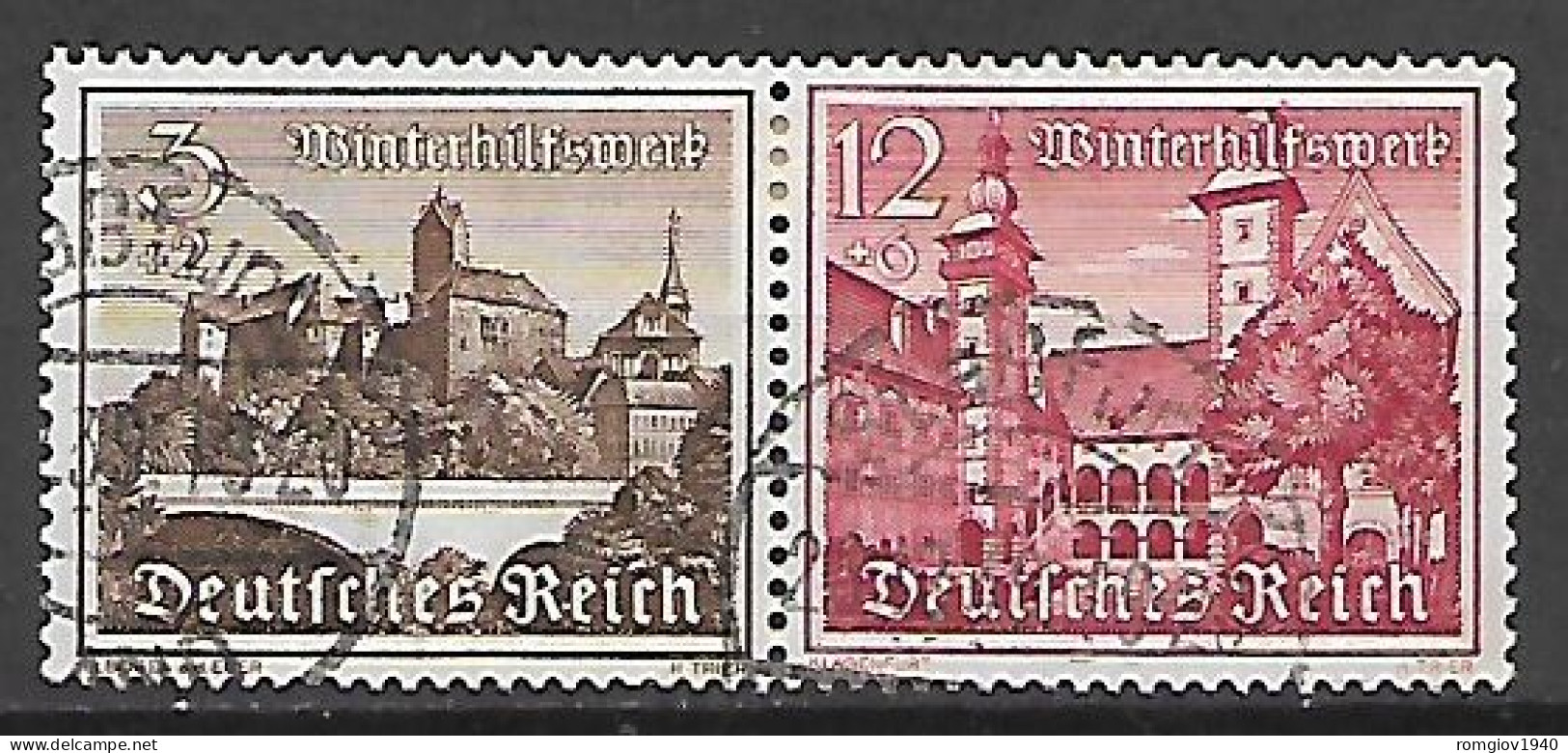GERMANIA REICH TERZO REICH 1939 TETE.BECH   SOCCORSO INVERNALE YVERT. 654a  USATA VF - Used Stamps