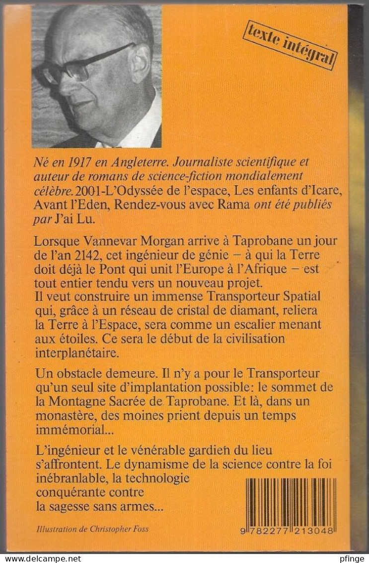 Les Fontaines Du Paradis Par Arthur C. Clarke -	J'ai Lu N°1304 - J'ai Lu