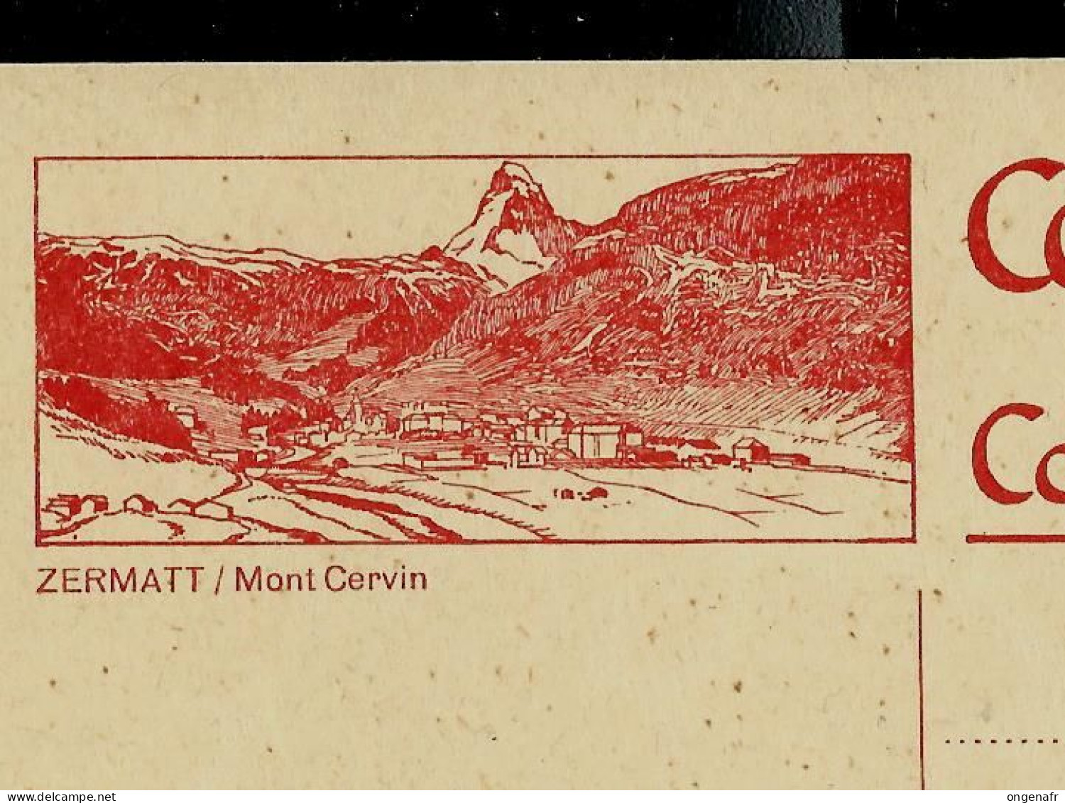 Carte Illustrée Neuve N° 104 - 046B - ZERMATT / Mont Cervin  ( N° Zumstein 2009) - Stamped Stationery