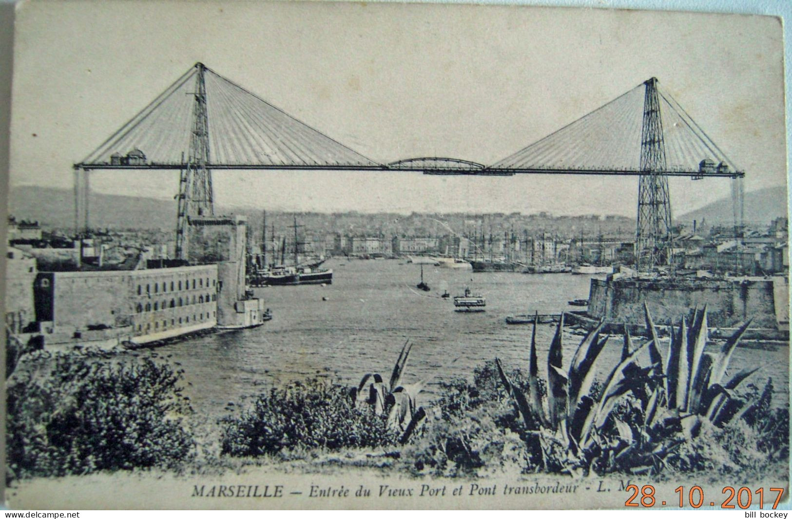 CPA De 1920 - MARSEILLE Le Vieux Port Et Le Pont Transbordeur -  Bateaux, - COMME NEUVE - Old Port, Saint Victor, Le Panier