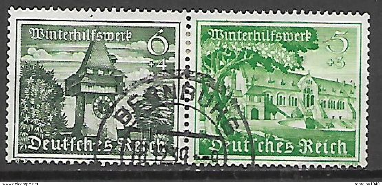 GERMANIA REICH TERZO REICH 1939 TETE.BECH   SOCCORSO INVERNALE YVERT. 656a  USATA VF - Gebraucht