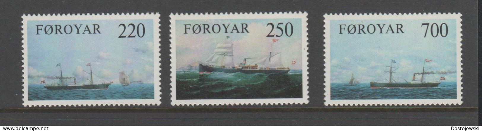 Färöer - Faroe Islands, Michel-Nr. 79-81 Postfrisch **, Mnh Steam Ships 1983 - Faroe Islands