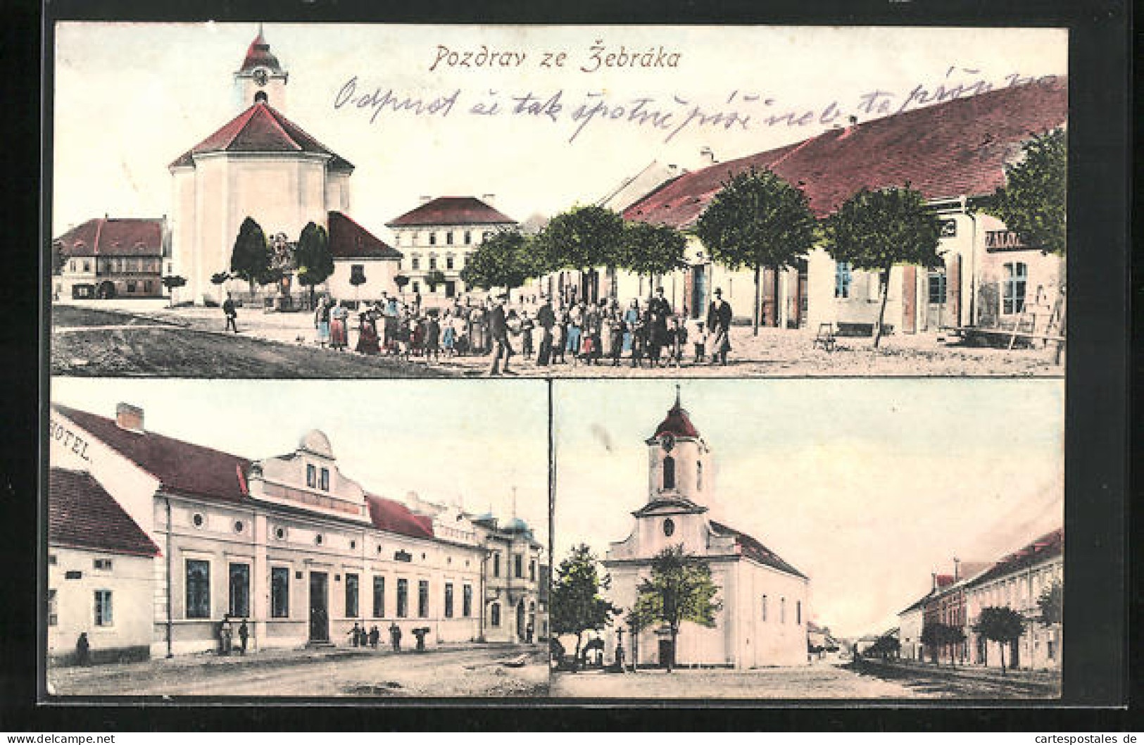 AK Zebrák, Namesti, Kostel  - Czech Republic