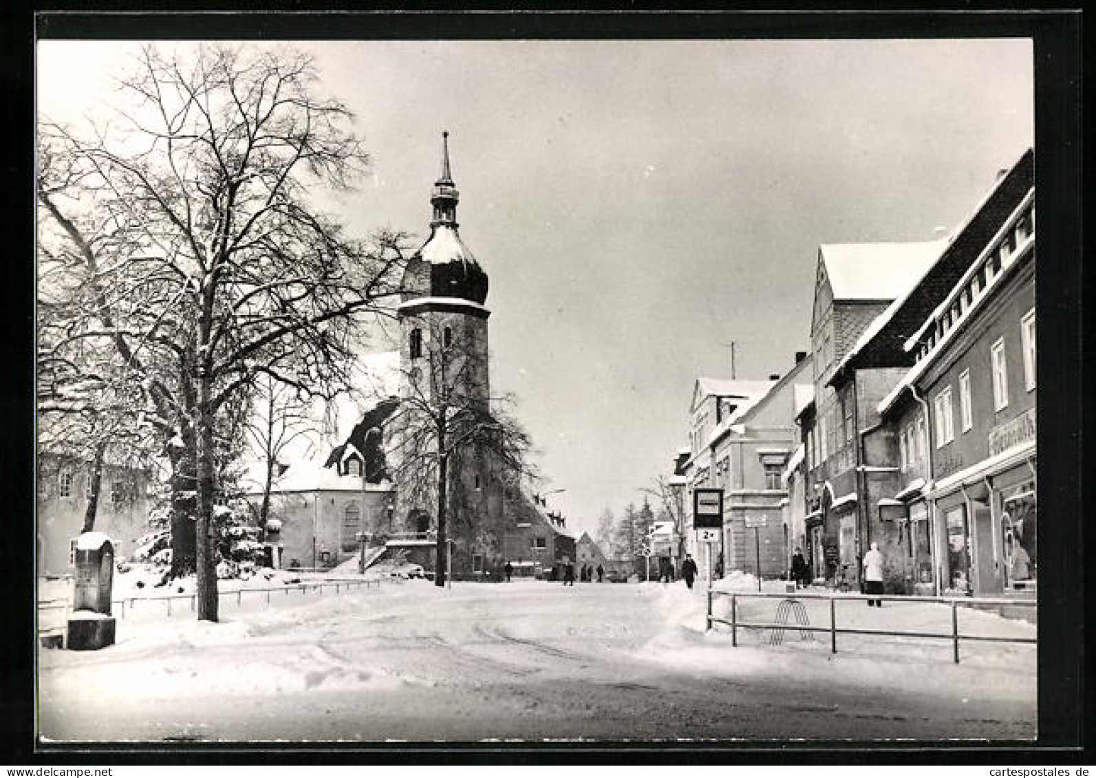 AK Olbernhau, Teilansicht Mit Kirche Im Winterglanz  - Olbernhau