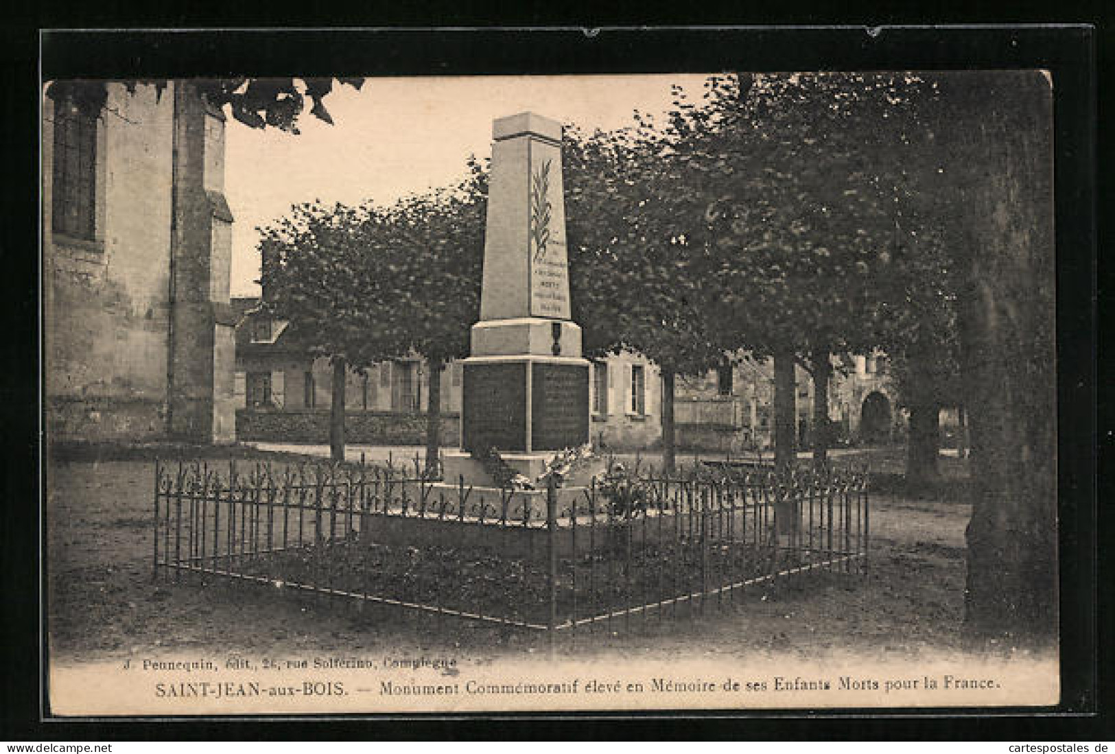 CPA Saint-Jean-aux-Bois, Monument Commémoratif élevé En Mémoire De Ses Enfants Morts Pour La France  - Other & Unclassified