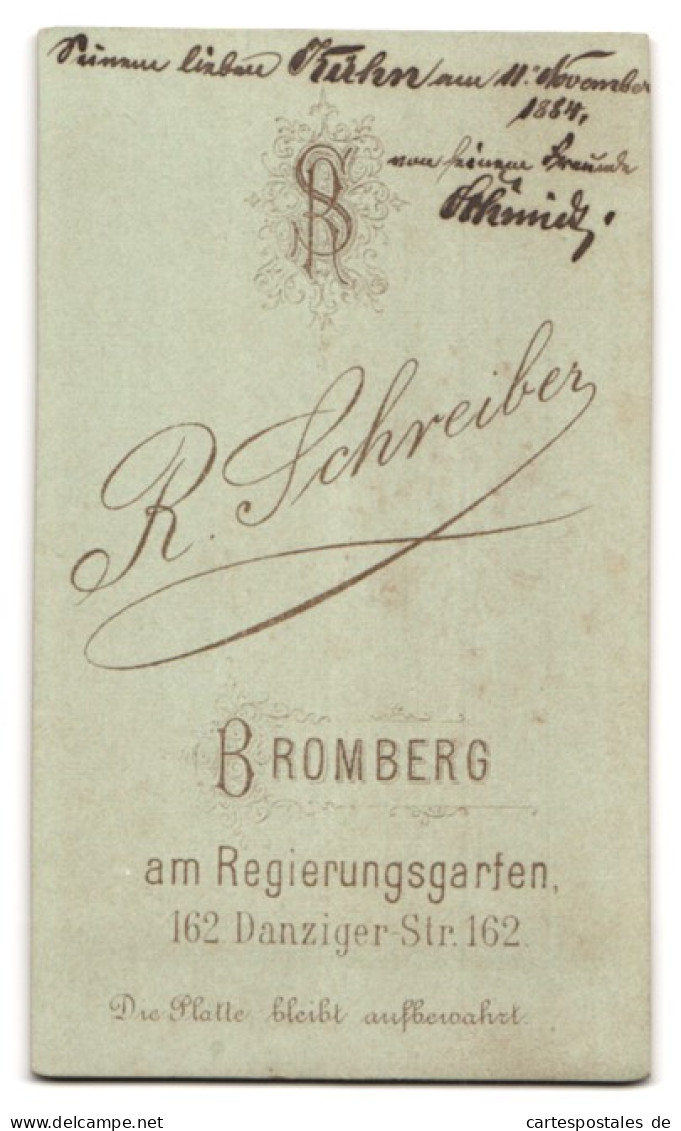 Fotografie R. Schreiber, Bromberg, Portrait Stattlicher Herr Mit Vollbart  - Anonyme Personen