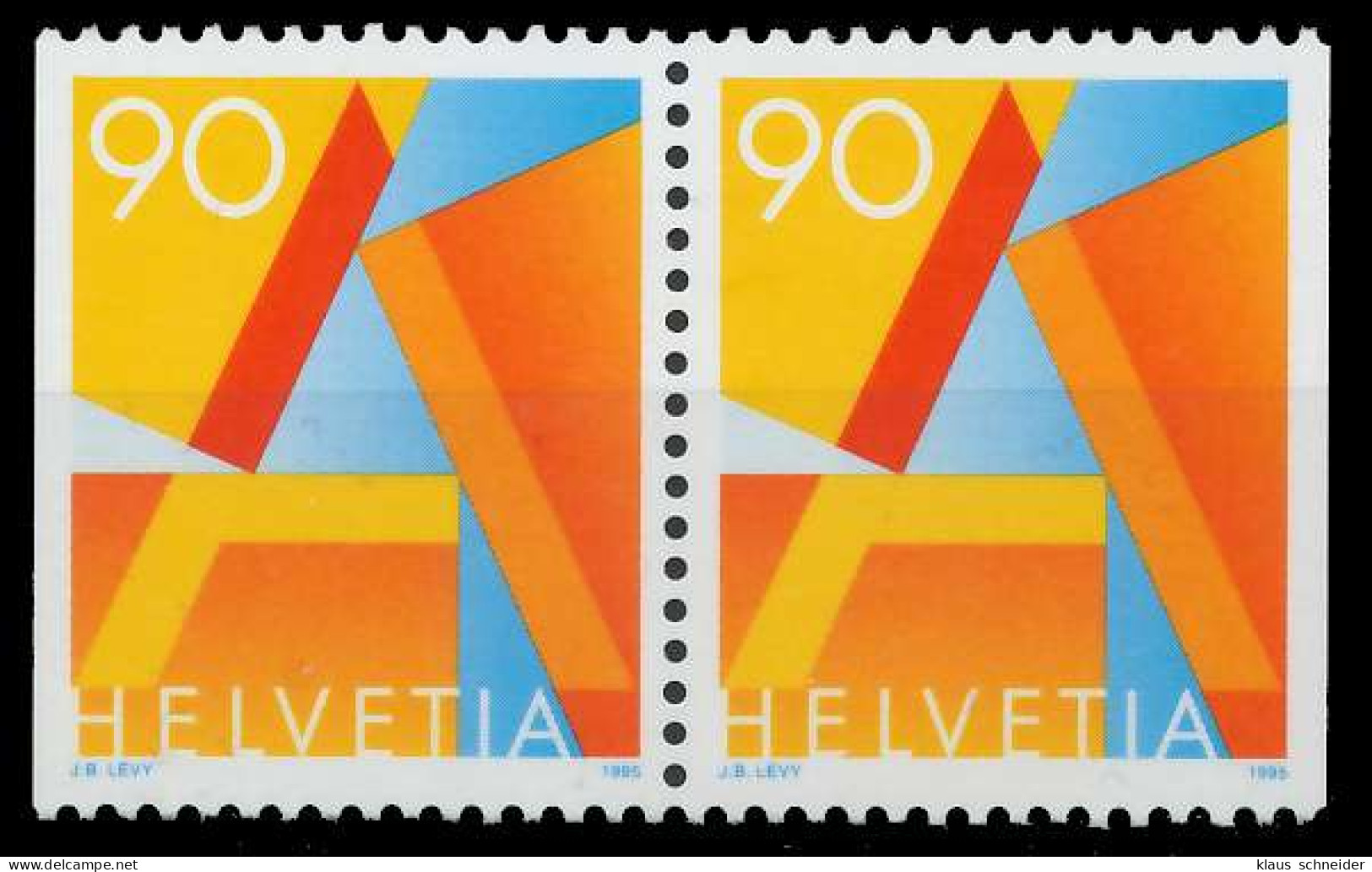 SCHWEIZ 1995 Nr 1563yDl 1563yDr Postfrisch WAAGR PAAR S2D3FCE - Neufs