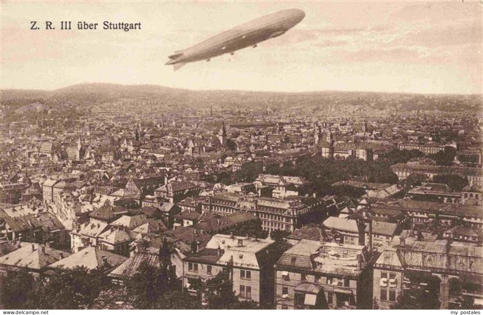 73977201 Stuttgart Z. R. III Ueber Der Stadt Zeppelin - Stuttgart