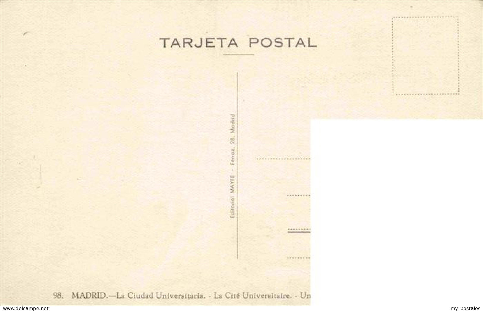 73977080 MADRID__ES La Ciudad Universitaria - Autres & Non Classés