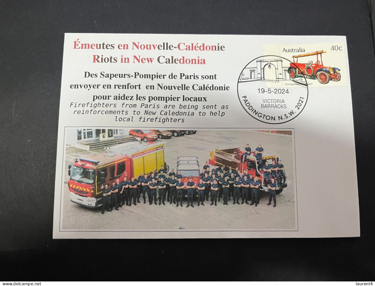 19-5-2024 (5 Z 27) (émeute) Riot In New Caledonia - Paris Firefighter Are Been To New Caledonia  (Pompier De Paris) - Brandweer