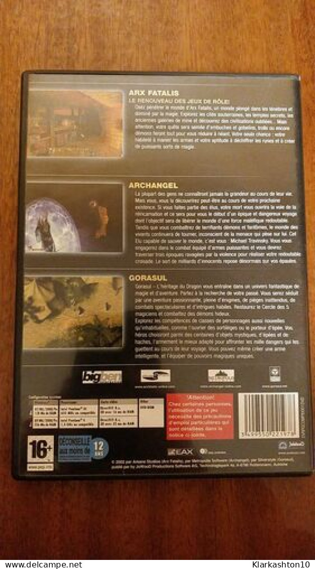 Game - Arx Fatalis Archangel Et Gorasul (PC CD-ROOM) - Other & Unclassified