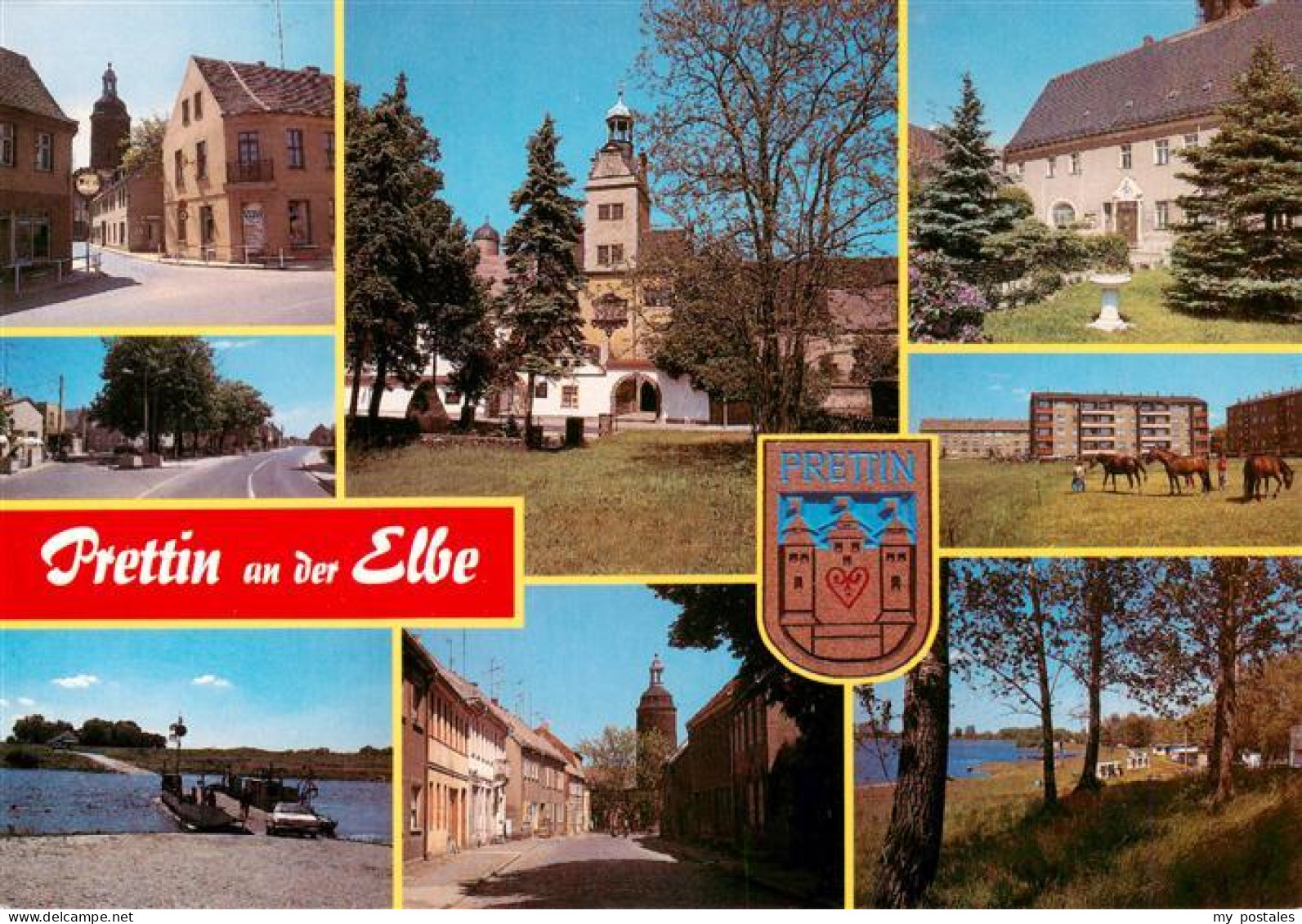 73947417 Prettin Lichtenburger Tor Schloss Rathaus Drei Linden Neubauten Elbfaeh - Autres & Non Classés