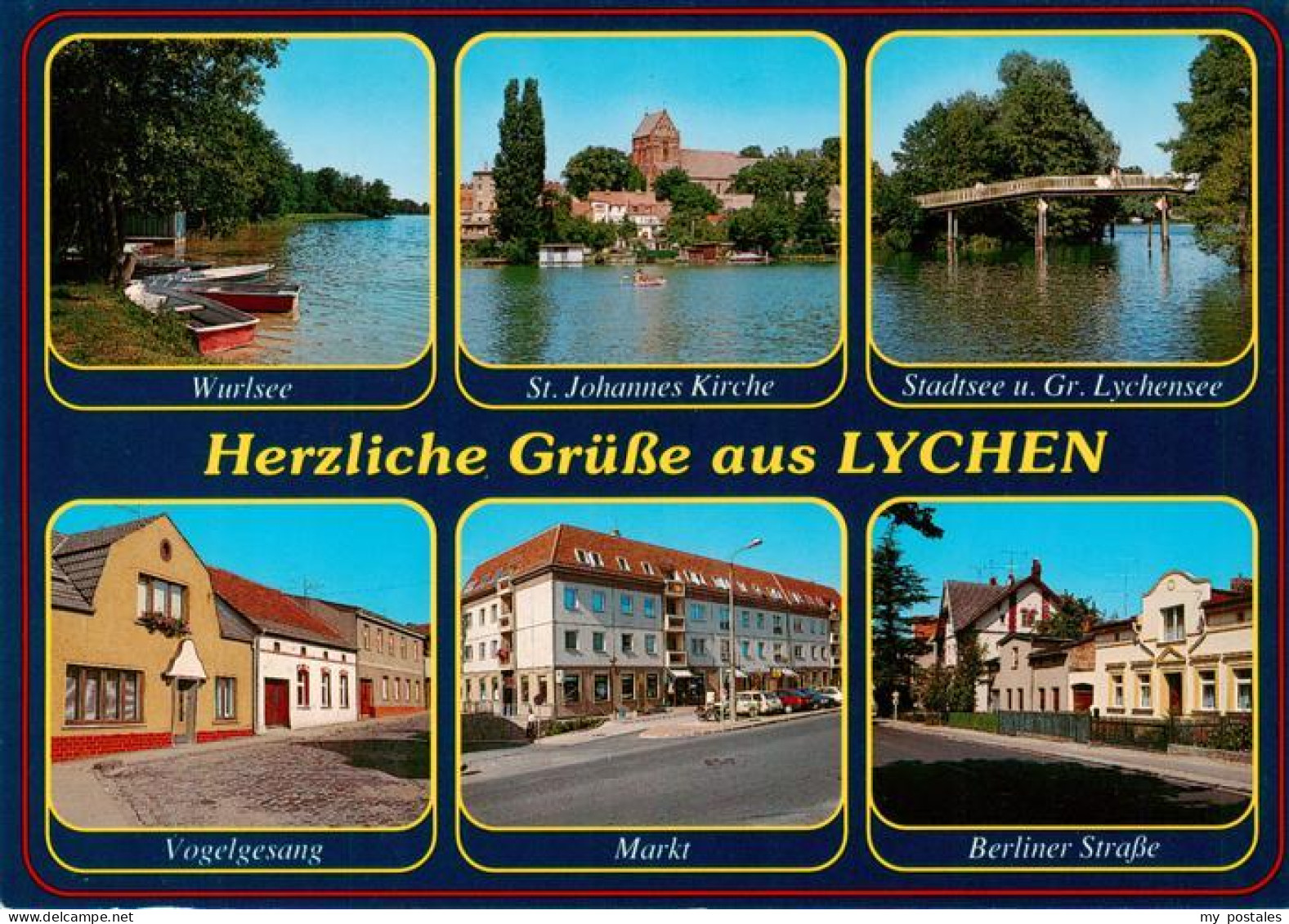 73947399 Lychen Wurlsee St Johannes Kirche Stadtsee Gr Lychensee Vogelgesang Mar - Lychen